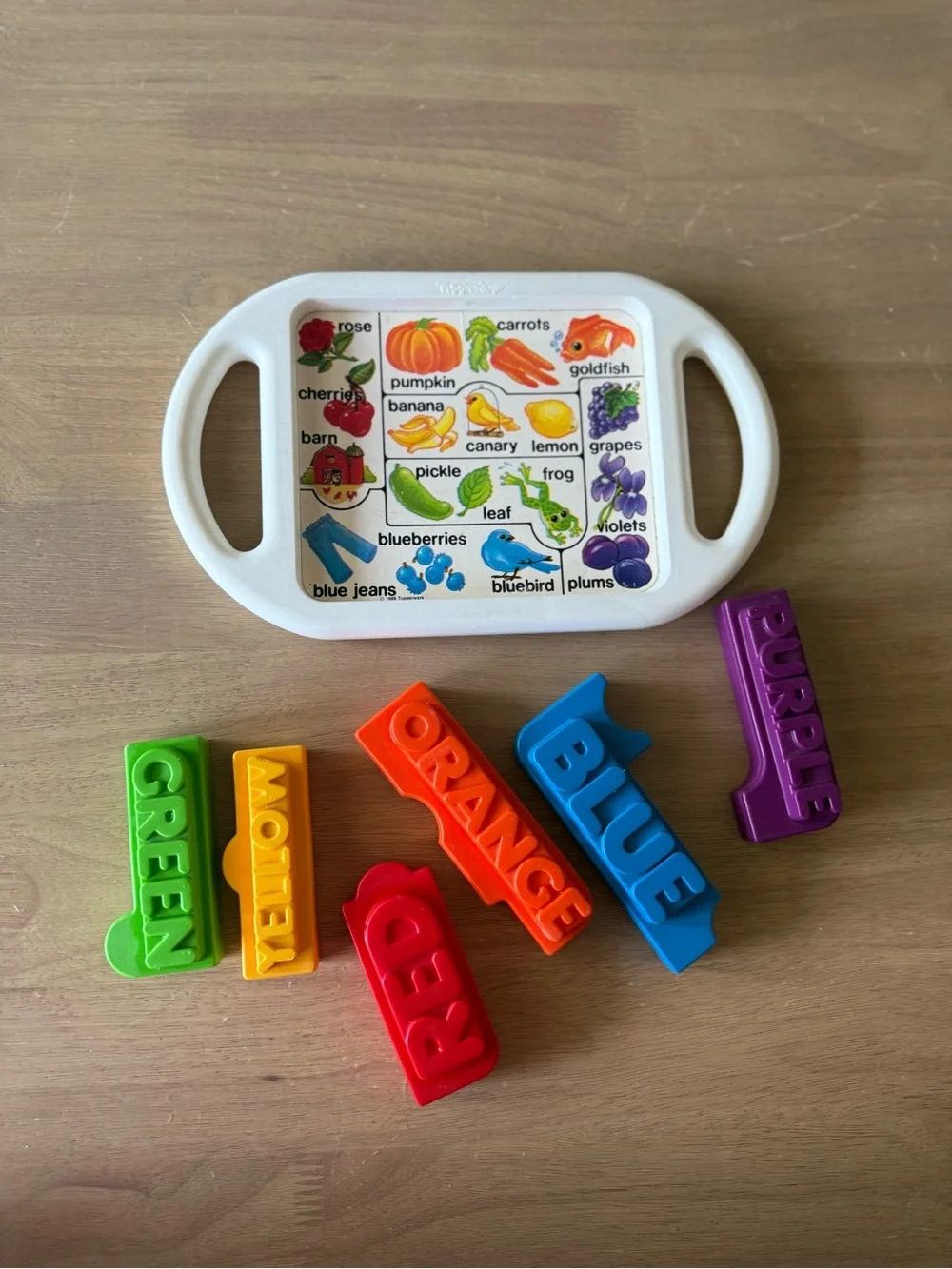 Tupperware Tuppertoys Vintage 1989 What’s Inside Color Puzzle Kids Toy Plastic